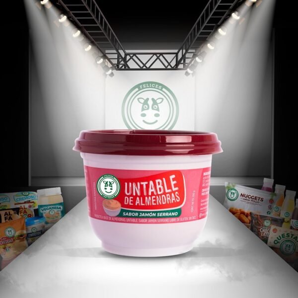 Untable de Almendras Sabor Jamón Serrano x 200 gr – Felices Las Vacas
