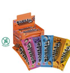 Barrita Sin Tacc y Vegana (Arándanos y Nuez / Brownie/ Caramelo/Avellana y chocolate) 40 grs - Crudda