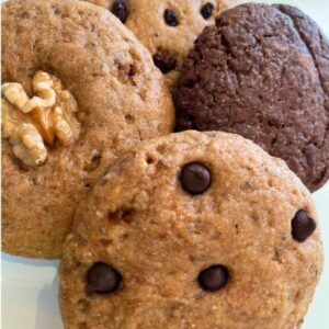 Galletas integrales veganas Chips de chocolate / nuez / pasas / cacao amargo x80g