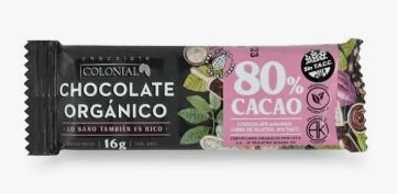 Tableta de Chocolate Amargo Orgánico 80% (16g) – Colonial