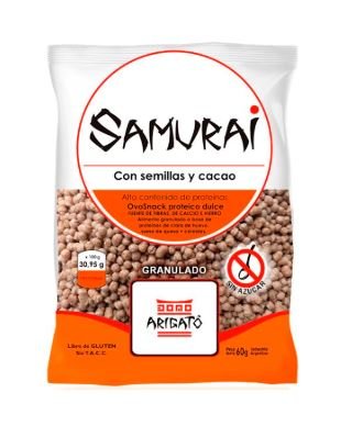 Cereal Proteico a base de clara de huevo sabor Semillas y Cacao Granulado (60g) - Samurai