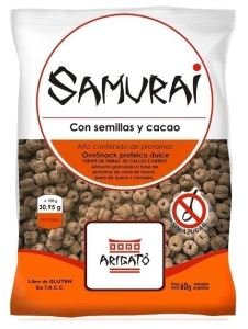 Cereal Proteico a base de clara de huevo sabor Semillas y Cacao (60g) - Samurai