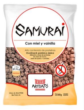 Cereal Proteico a base de clara de huevo sabor Miel y Vainilla (60g) - Samurai